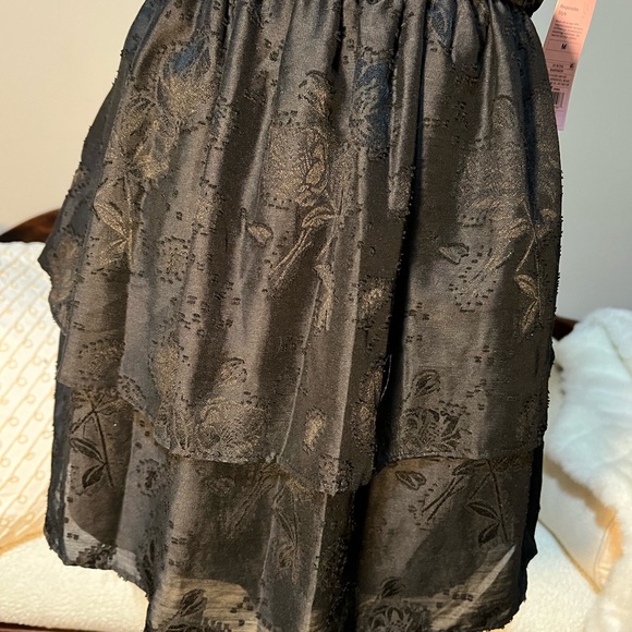 NWT- Wild Fable Black Tiered Ruffle Dress, size Medium. - Picture 4 of 5